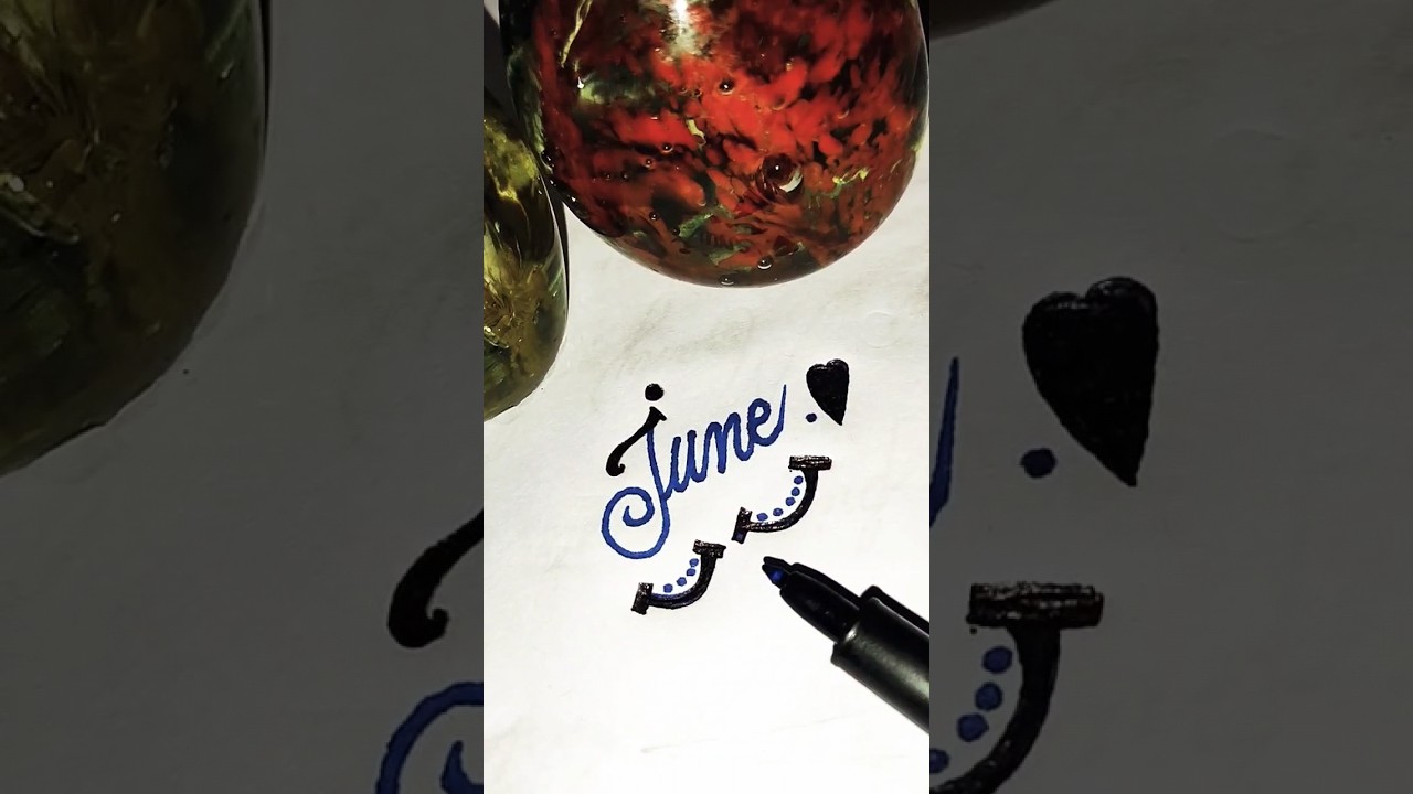 June cursive calligraphy art writing 