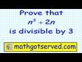 #5 Principle mathematical Induction n3+2n is divisible by 3 induccion n^3+2n pt VIII mathgotserved