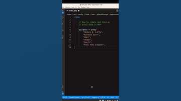 How to create and display array data in PHP #coding #php #tutorial #code #onepiece