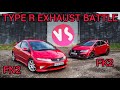 Honda civic type r exhaust sound battle generation fn2 vs fk2 naturally aspirated vtec vs turbo 