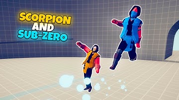 SCORPION and SUB-ZERO DUO vs EVERY UNIT | TABS Modded Gameplay