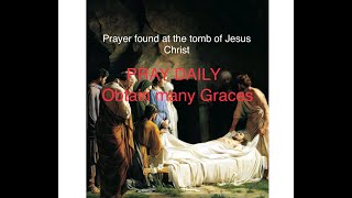 Prayer found at the tomb of Jesus Christ