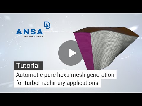 Automatic pure hexa mesh generation for turbomachinery applications