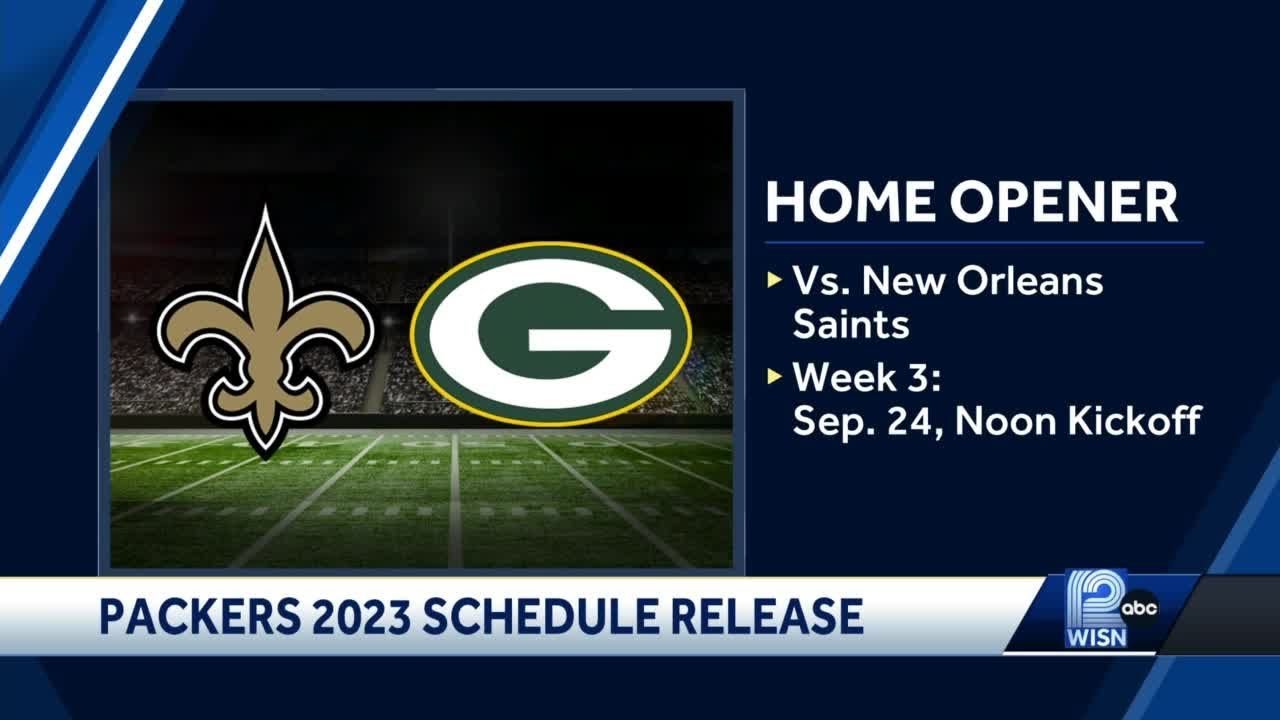 Packers home opener Sept. 24 against Saints YouTube