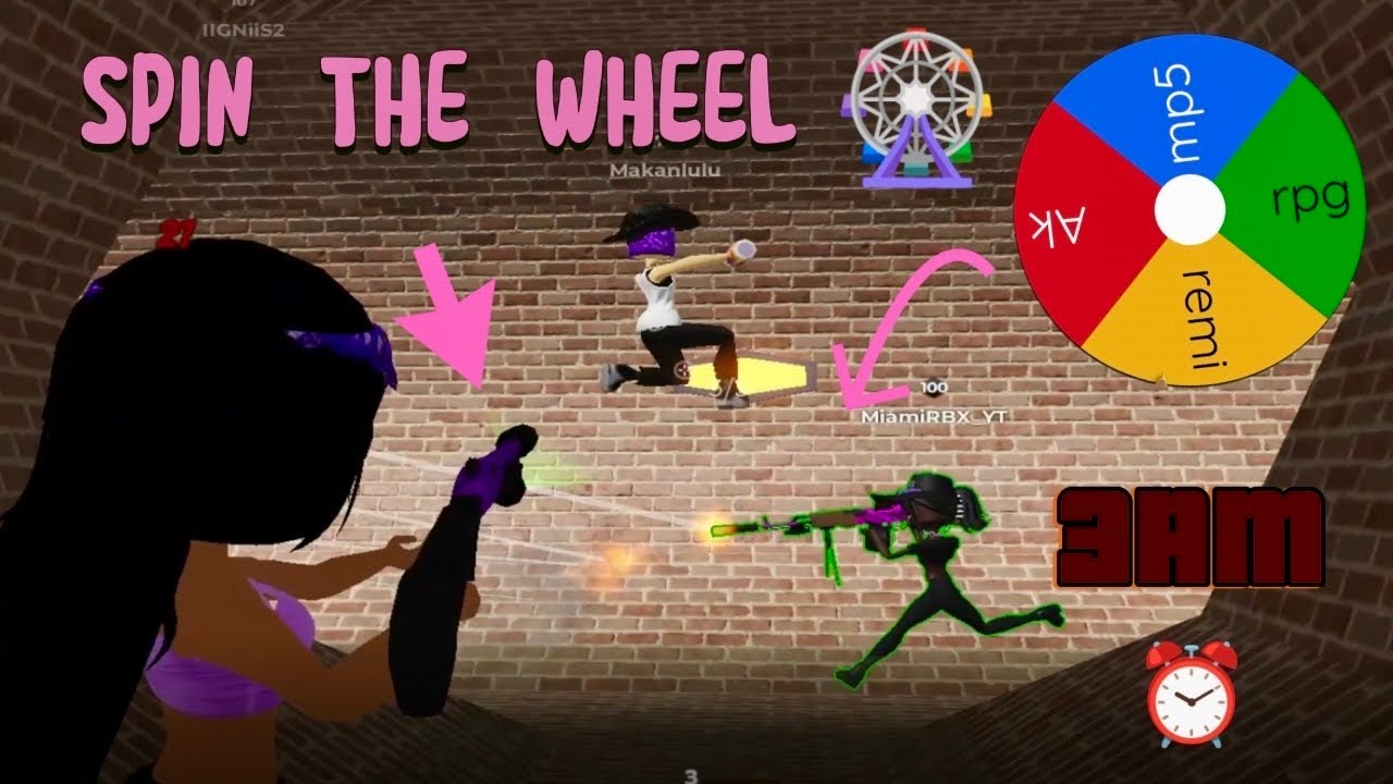 SPIN THE WHEEL🎡 CHALLENGE AT 3AM!⏰ WITH MIAMI RBX! #blockspin #roblox