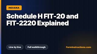 Indiana Schedule H FIT-20 and FIT-2220 Explained