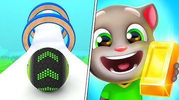 Going Balls Vs Talking Tom Gold Run Escapes All Levels |  Android,iOS Gameplay Walkthrough