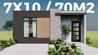 What is a modern and small house of 70 square meters like? ✅