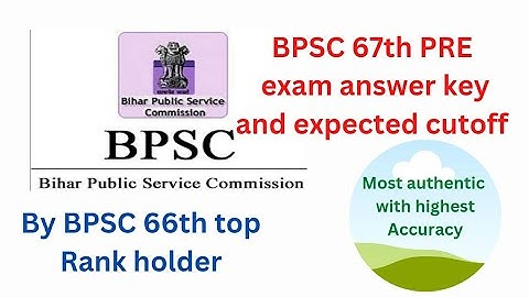 BPSC 67th pre re exam answer key #BPSC #67th #AnswerKey