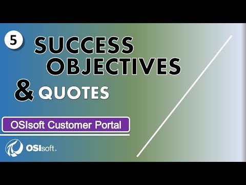 OSIsoft Customer Portal - Success Objectives & Quotes