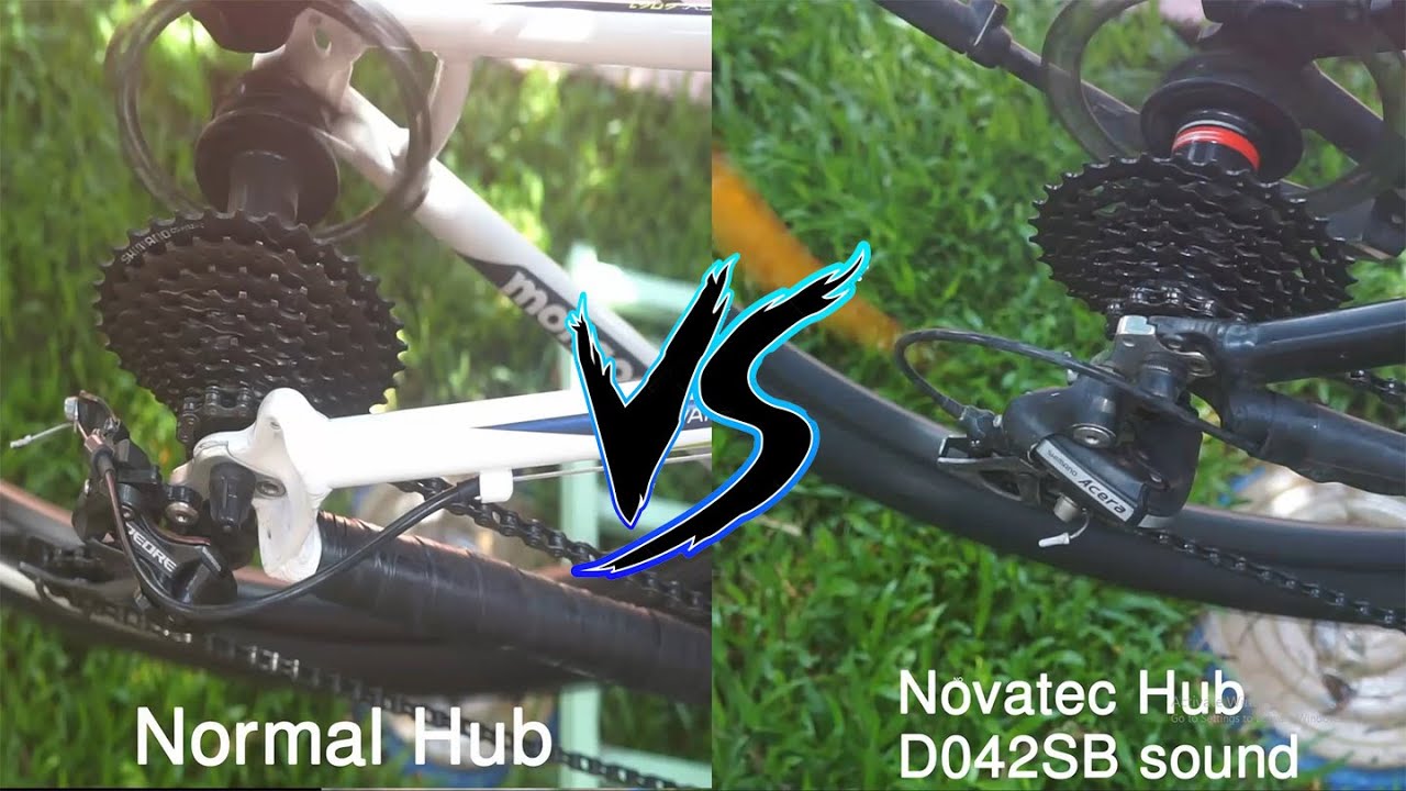 Novatec hub D042SB VS Normal hub YouTube
