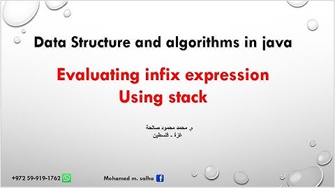 Evaluate infix expression using stack