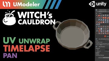 3D Modeling in Unity - Timelapse of unwrapping Pan in the Witch