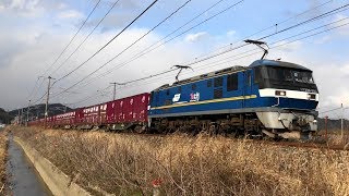 JR貨物　鯨と思ってたら押し太郎！　2081レ　EF210-303号機  【山陽本線・瀬戸～上道間】