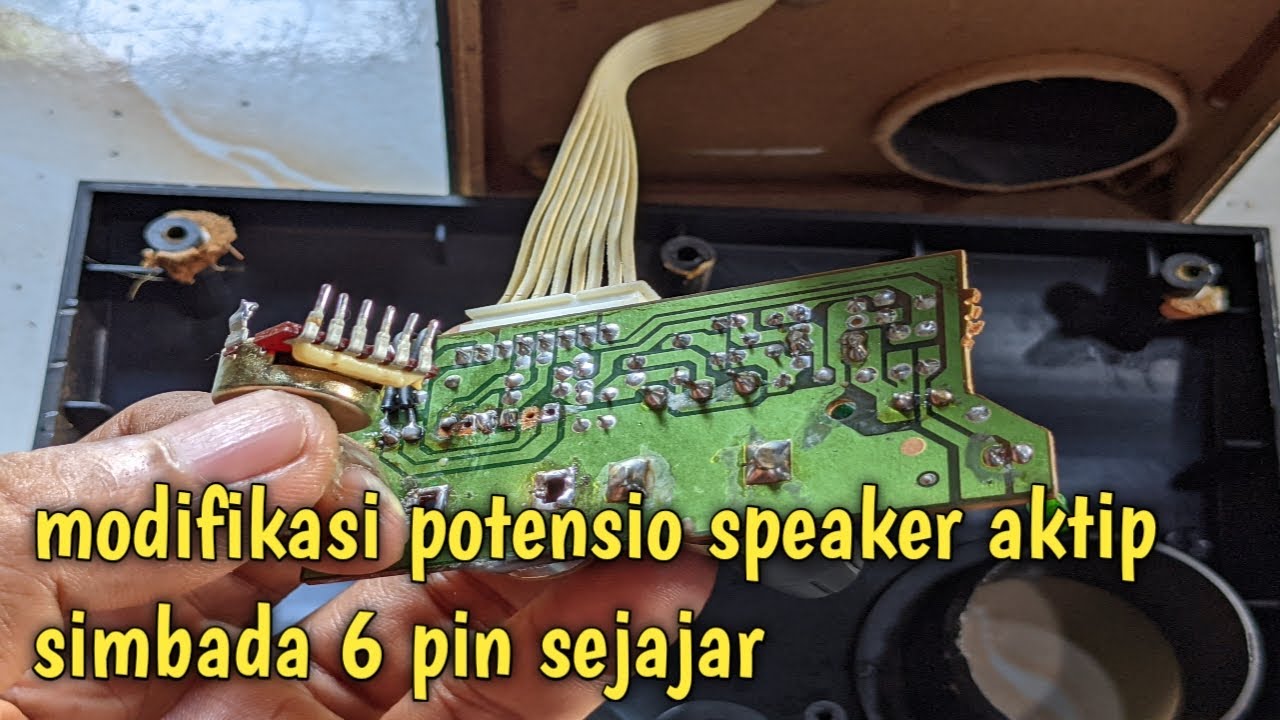 Cara ganti potensio/vr speker aktip simbada 6 pin dengan potensio standart