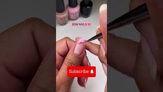 Bow Nail Art Tutorial For Beginners At Home | #opinailarttutorial #nailartdesignsforbeginners