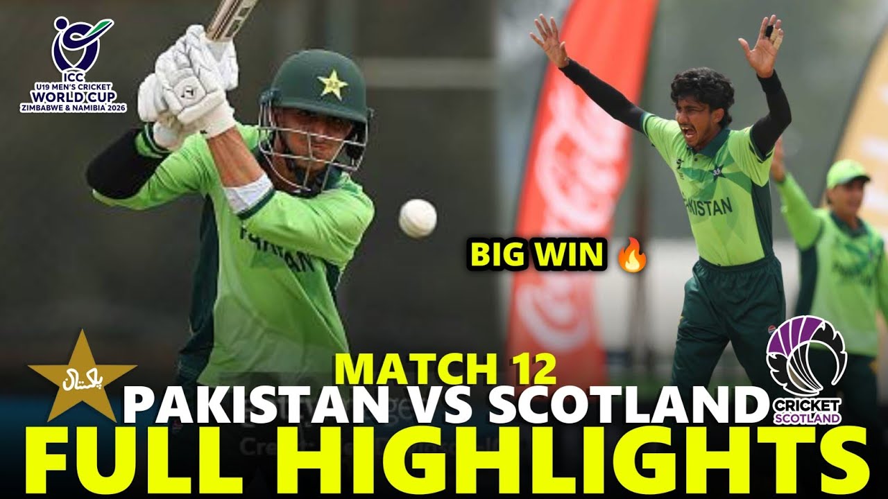 Pakistan vs Scotland Full Highlights U19 Mens Cricket World Cup 2026 | PAK VS SCO