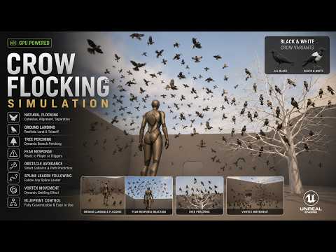 Crow Flocking System in Unreal Engine
