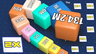 Cubes 2048.io Game  🎲 How to play 🎲 CUBES SNAKE 2048.io Gameplay screenshot 5