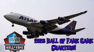 Charter Season Arrives in Northeast Ohio! Pro Football HOF Game Charters. United 757-300 & Atlas 747