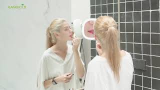 EASEHOLD Lighted Makeup Mirror, Rechargeable 7X Magnifying Vanity Mirror with Powerful Sucti Reviews screenshot 2