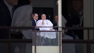 Pope Francis makes first public appearance since hospital stay