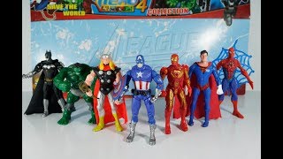 UNBOXING Superheroes: Captain America, Spider-Man, Superman, Ironman, Batman, Hulk and Thor screenshot 4