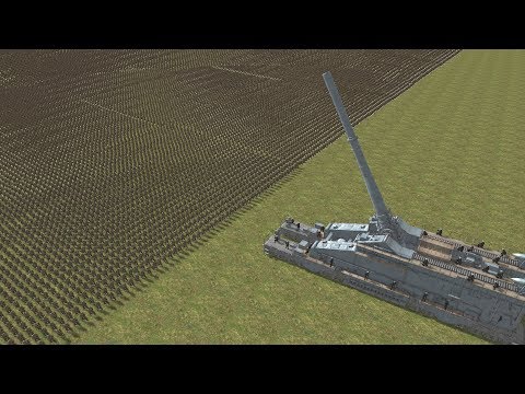 800MM GUSTAV GUN vs 1000 SOVIET SOLDIERS - Men of War Assault Squad 2 