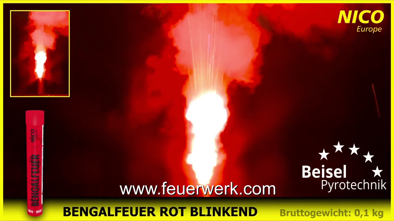 Bengalfeuer rot blink 5er Pack- KAT F1