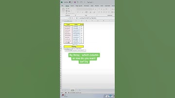 How to use the SORTBY function in Excel! #excelshorts