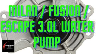 DIFFICULT WATER PUMP HOW 2 ON FORD ESCAPE 3.0L / FORD FUSION / MERCURY MILAN USING ALLDATA AND LOGIC