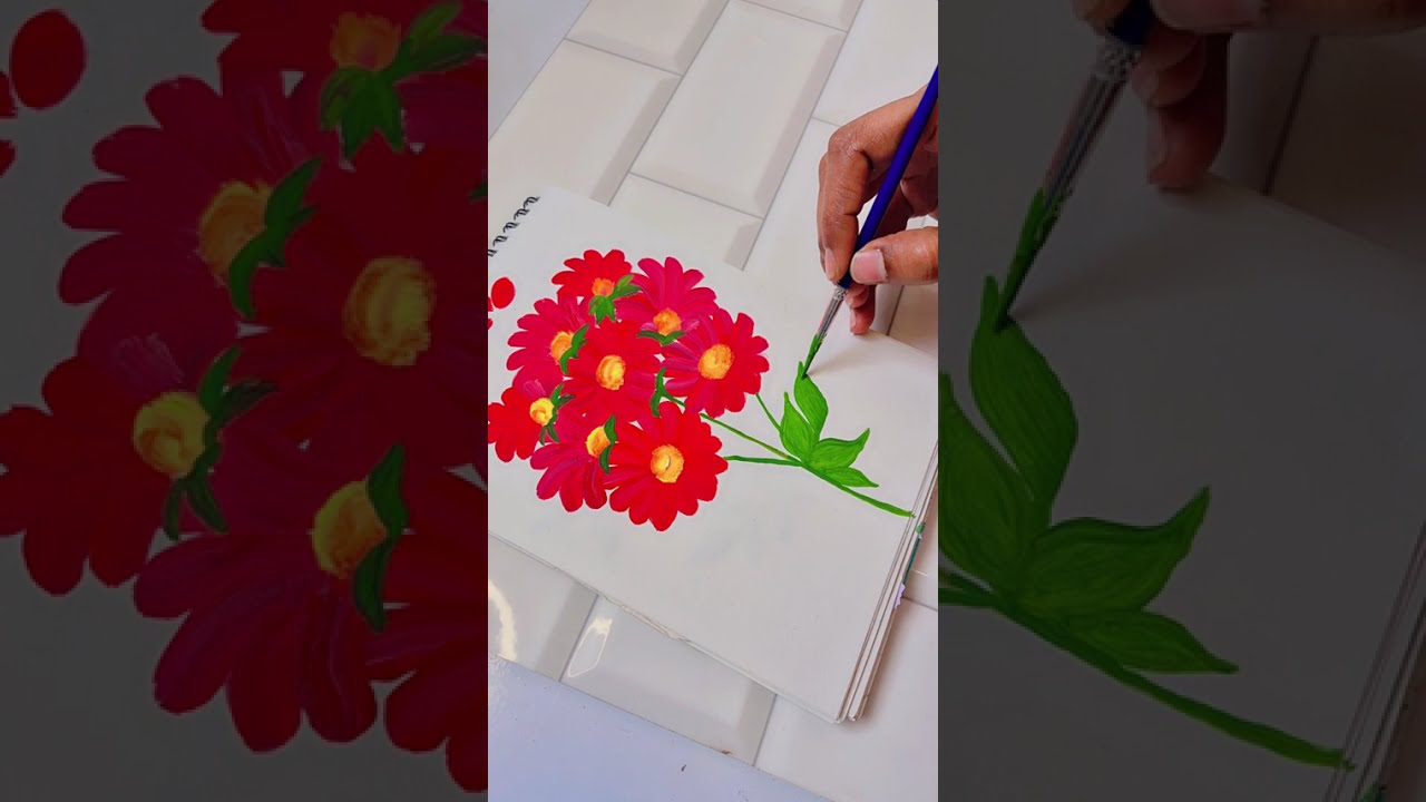 New viral art flowers videos#art #painting 