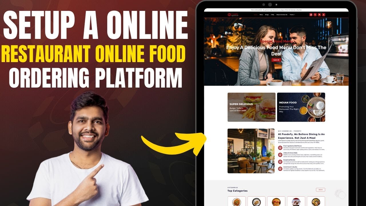 How to Set Up a Restaurant Online Food Ordering Website Platform | Full ...