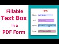 How to Create Fillable Text Box in a PDF using Foxit PhantomPDF