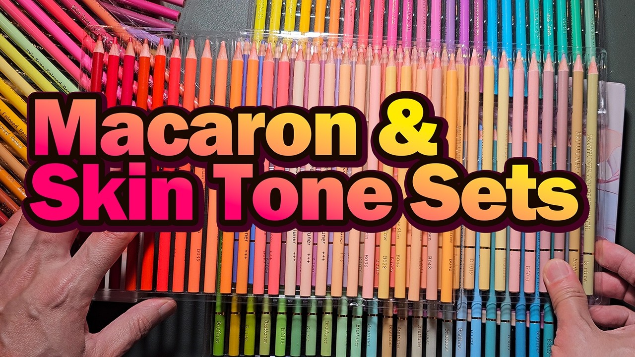 Skin Tone & Macaron Colored Pencil Sets | CCFOUD/Brutfuner Budget Pencils First Impression Review