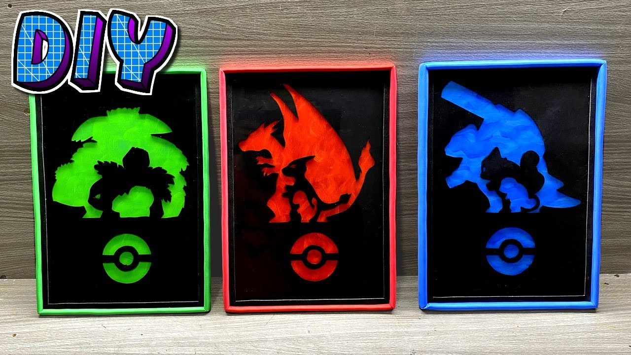 Como Fazer Quadros Pokémon Iniciais.