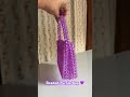 Hand made beaded purple handbag! Dm to order! #viral #handmade #purple #beads #viraltrend #shorts