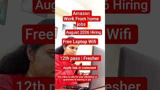 Amazon Work From Home Jobs | August Hiring started| Customer service jobs #shorts  #amazon #ytshorts