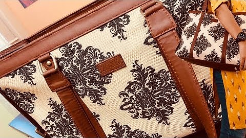 Ajiohaul \ zouk Mughal motif women office bag\zouk bags under 1200 \ zouk review\vegan leather