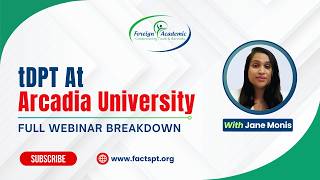 tDPT At Arcadia University | Full Webinar Breakdown | Jane Monis