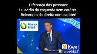 Diferença das pessoas Lulaladrão da esquerda sem caráter Bolsonaro da direita com caráter