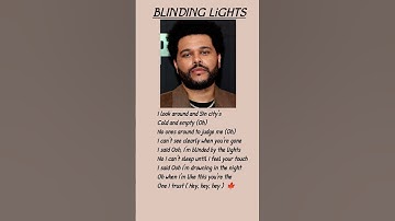 Thumbnail of 'Blinding Lights' - The Weeknd lyrics© @TheWeeknd