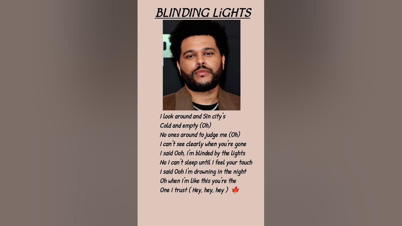 'Blinding Lights' - The Weeknd lyrics© @TheWeeknd