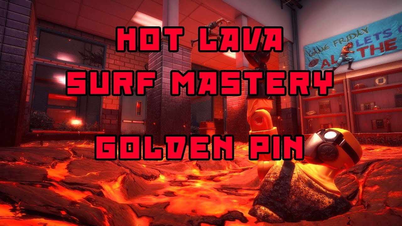 Hot Lava Surf Mastery - Golden Pin