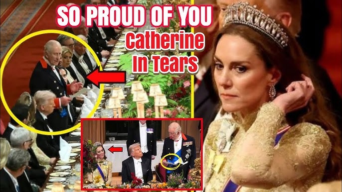 Princess Catherine in TEARS by King Charles EMOTIONAL SPEECH During U.S. State Banquet - YouTube