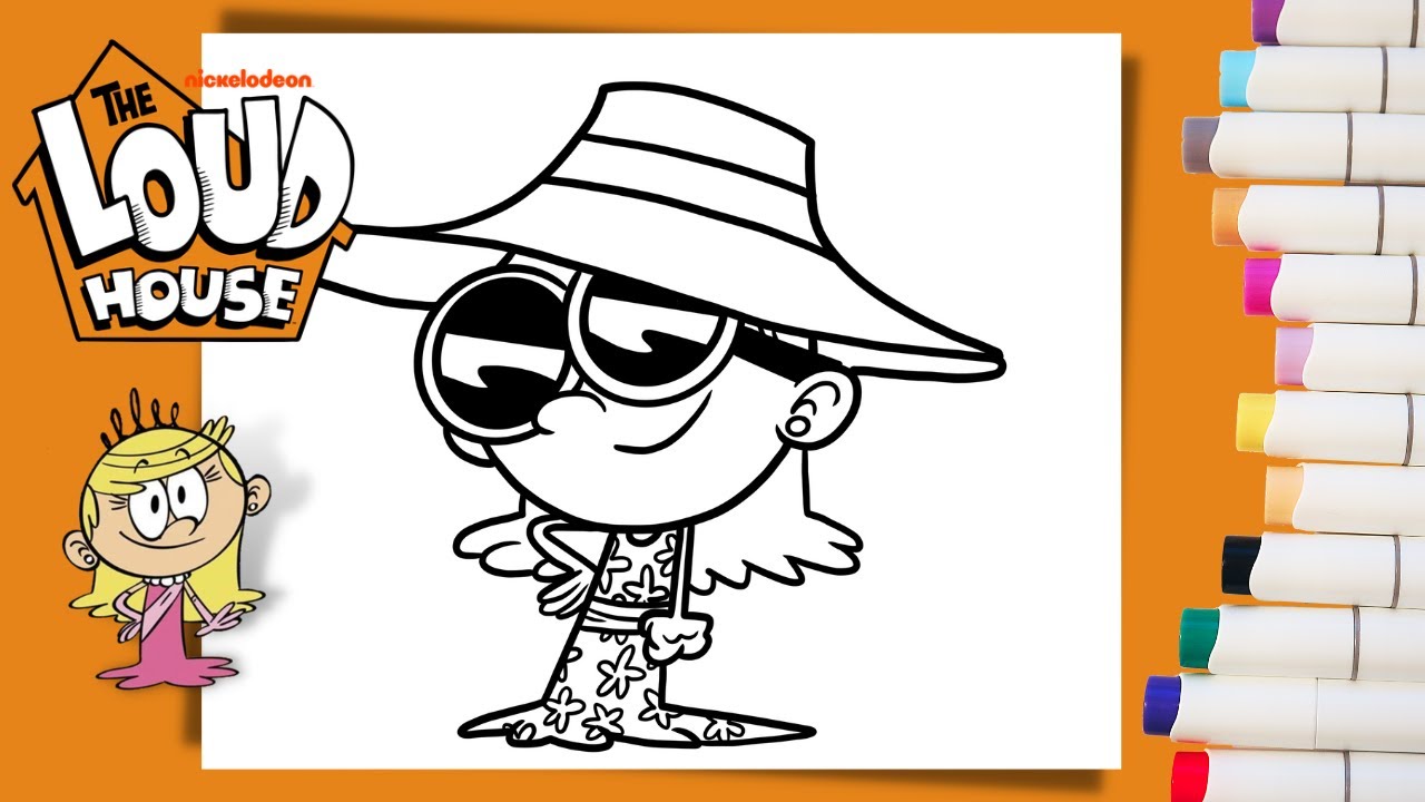 The Loud House Coloring Pages | Lola Loud in Summer Clothes | Tablet Coloring