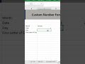 Custom Date formats in Excel
