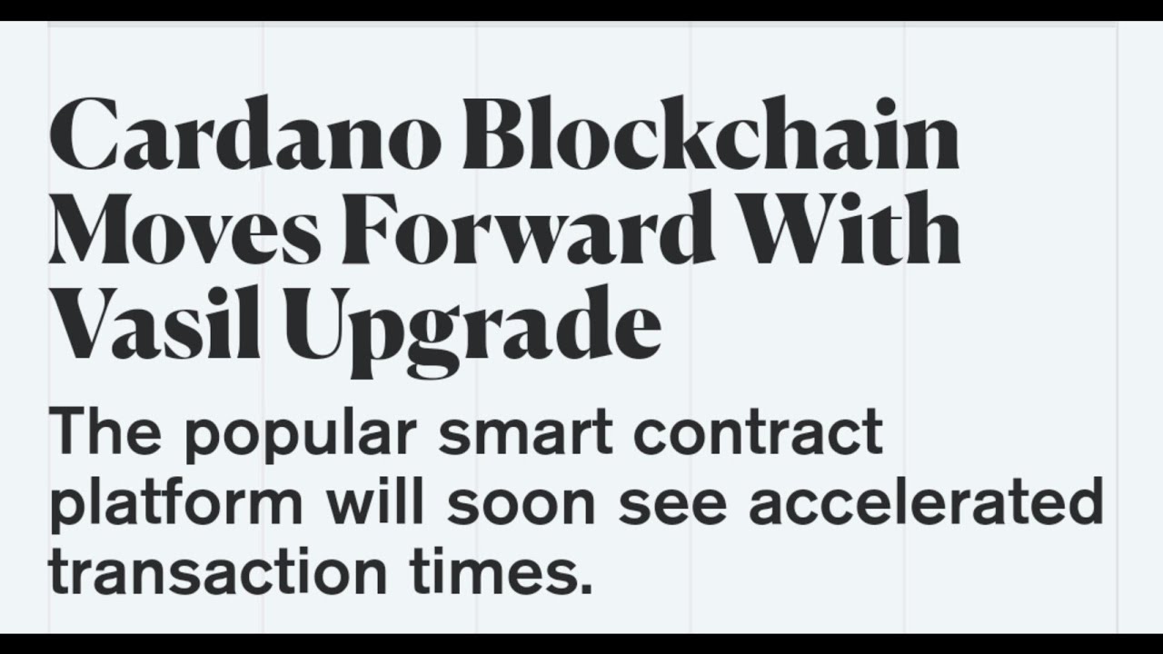 What is cardano vasil hard fork? Cardano Vasil hard fork explained 