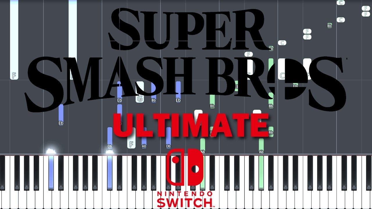 Super Smash Bros. ULTIMATE - Main Theme [Piano Tutorial] (Synthesia)
