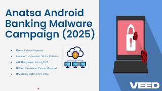 CS50 Introduction to Cybersecurity | Final project - Anatsa Android Banking Malware Campaign 2025